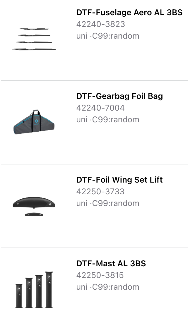 DUOTONE Foil Set Complete AL - Lift 2025