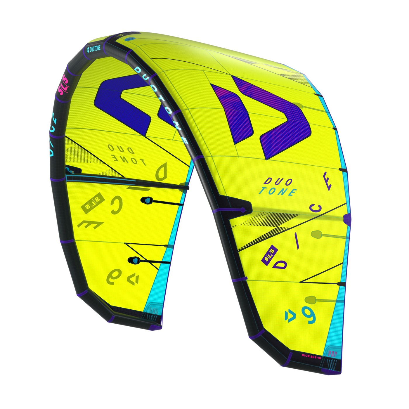 Duotone Dice SLS 2025-Duotone Kiteboarding-44250-3012-C07:lime/blue-Surf-store.com