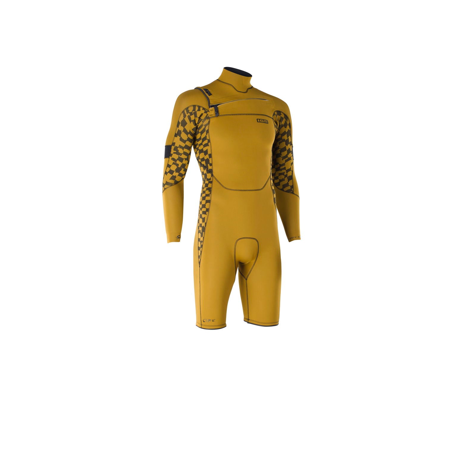 ION Seek Core 3/2 Shorty LS FZ Men 2026-Wetsuits-ION Water-S-Yellow-Surf-store.com