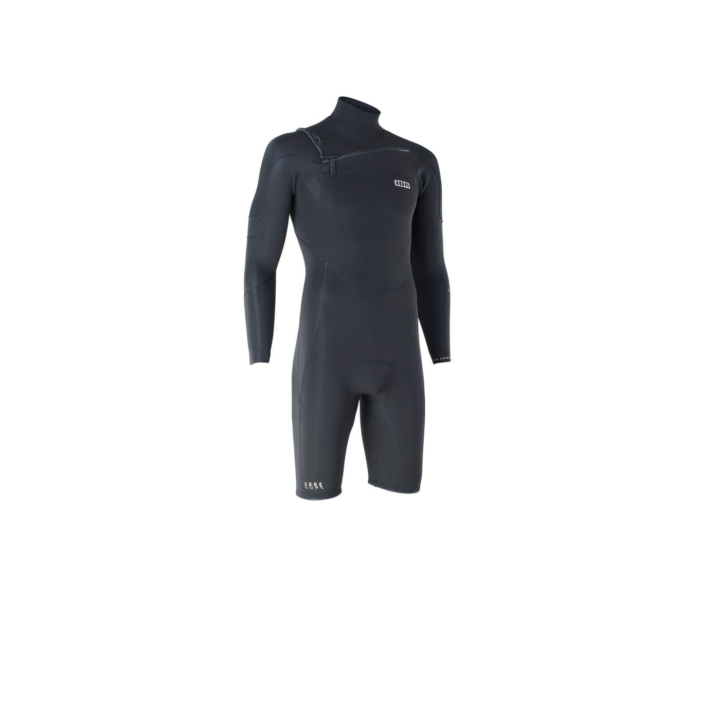 ION Seek Core 3/2 Shorty LS FZ Men 2026-Wetsuits-ION Water-XS-Black-Surf-store.com