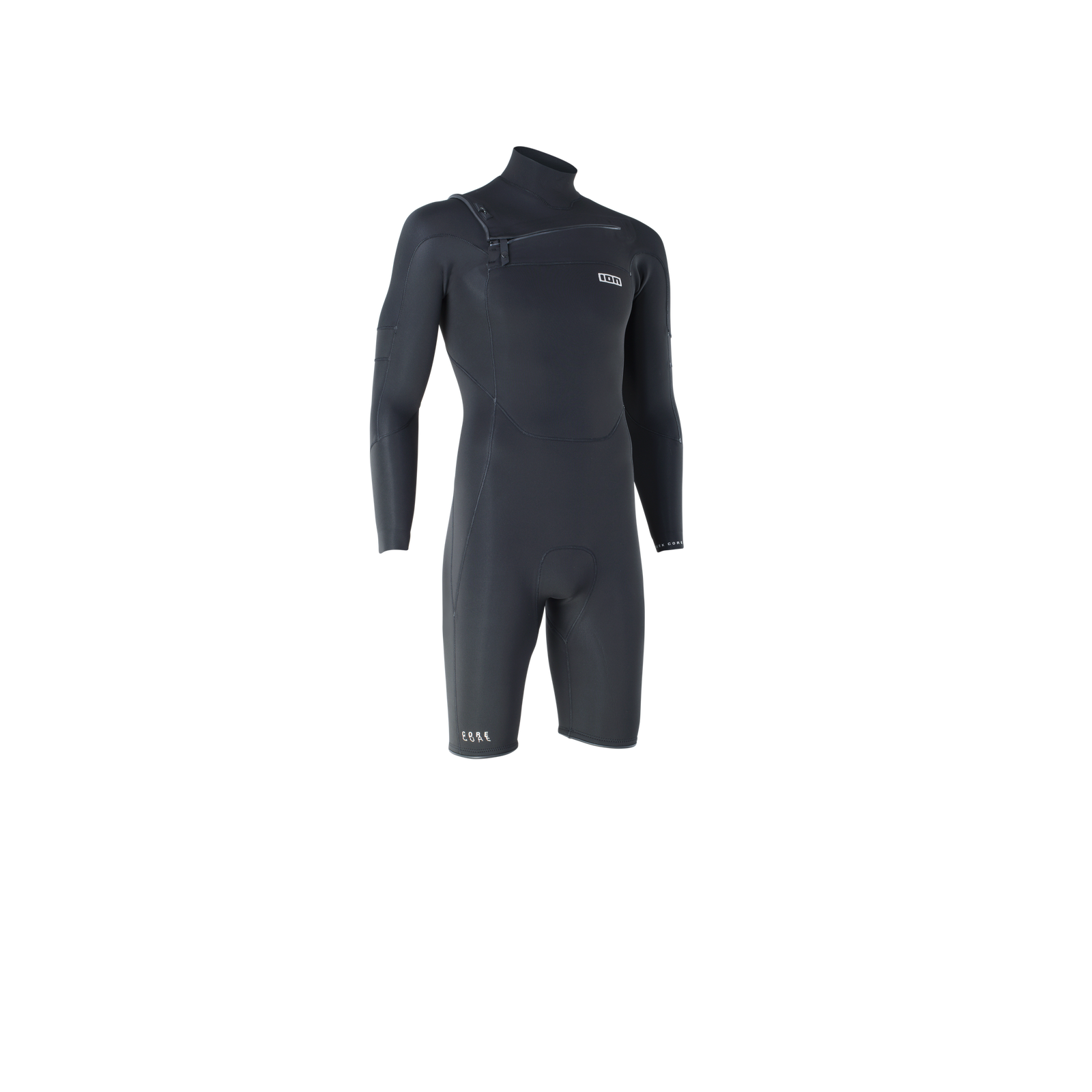 ION Seek Core 3/2 Shorty LS FZ Men 2026-Wetsuits-ION Water-XS-Black-Surf-store.com