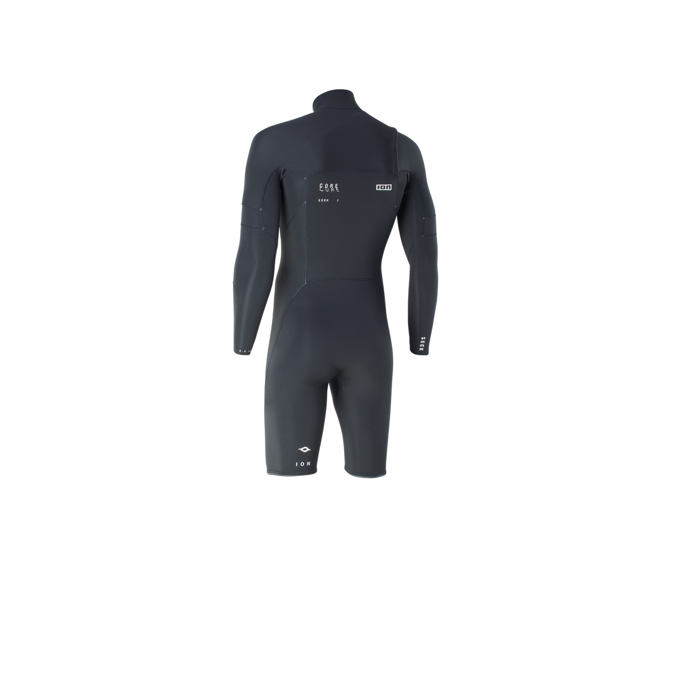 ION Seek Core 3/2 Shorty LS FZ Men 2026-Wetsuits-ION Water-XS-Black-Surf-store.com