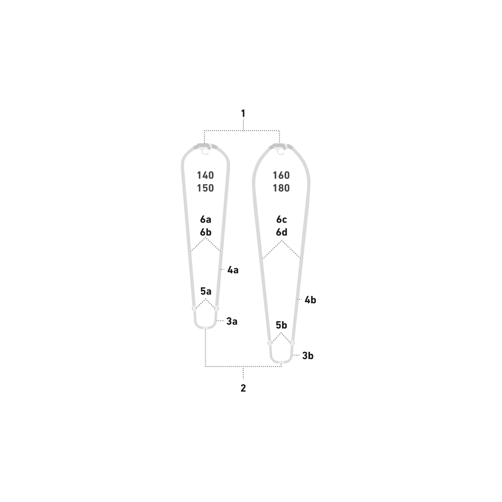 DUOTONE Double Pin.Lock (2pcs) (SS22) 2024-Duotone Windsurfing-L/30-grey/turquoise-14220-8022-9010583108285-Surf-store.com