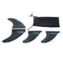 DUOTONE Fins TS-M Front with NQ Fins (SS15-onw) (4pcs) 2024-Duotone Kiteboarding-M-Black-44210-8020-9008415995554-Surf-store.com