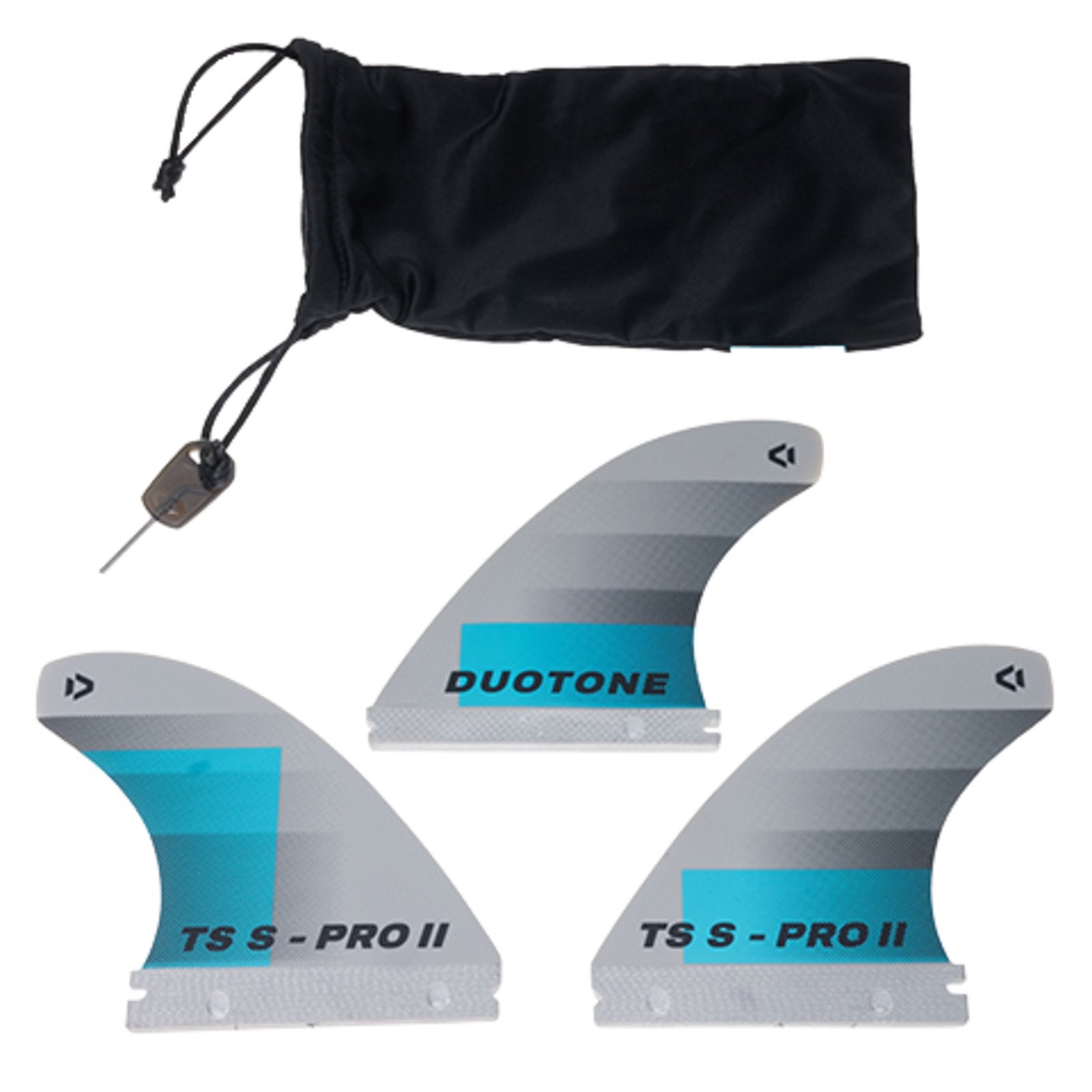 DUOTONE Fins TS-S Pro II Fins (SS15-SS22) (3pcs) 2022-Duotone Kiteboarding-S-Black-44210-8025-9010583005874-Surf-store.com