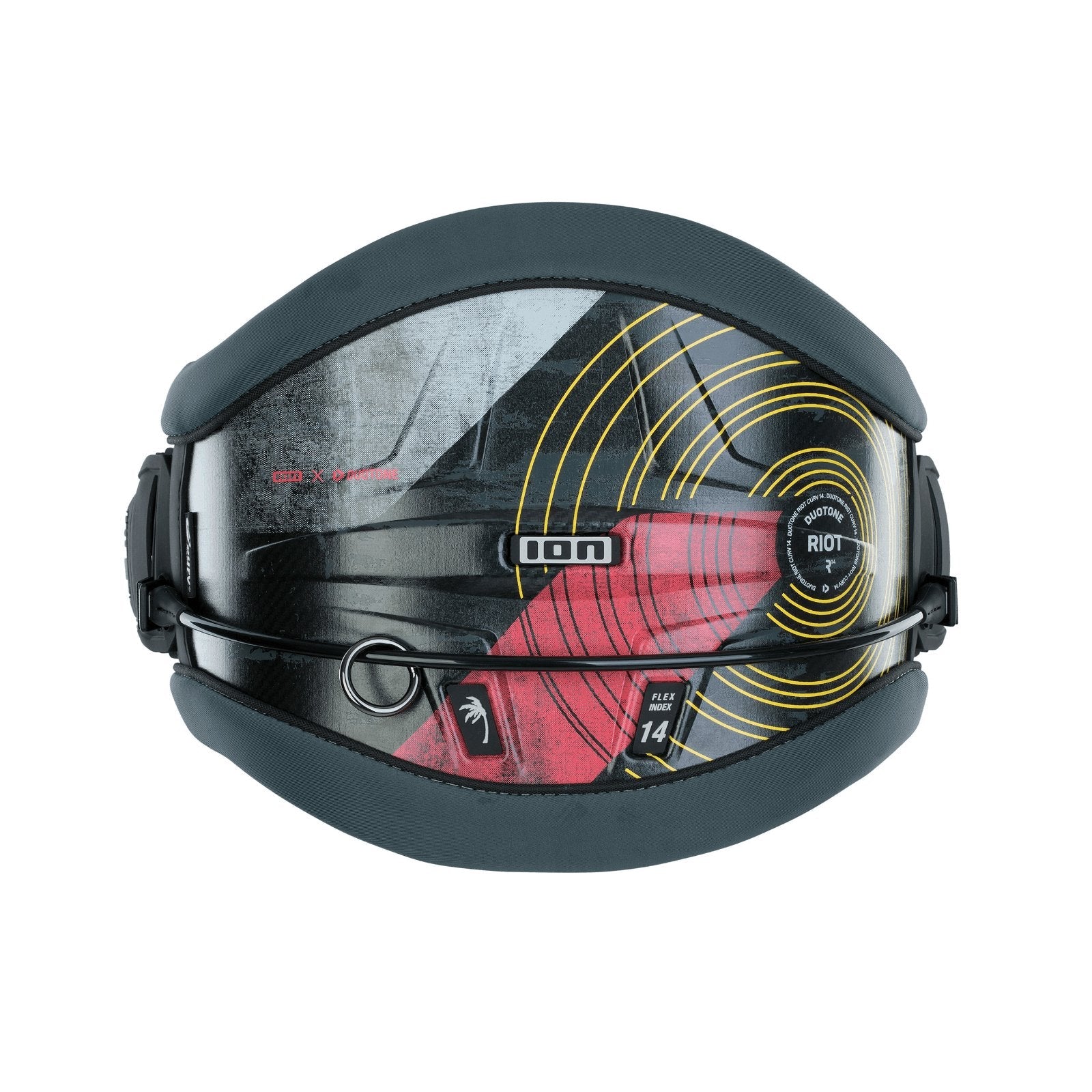 DUOTONE Harness Waist Kite Riot Curv 14 2022-Duotone Kiteboarding-L-grey-yellow-44220-4720-9010583049366-Surf-store.com