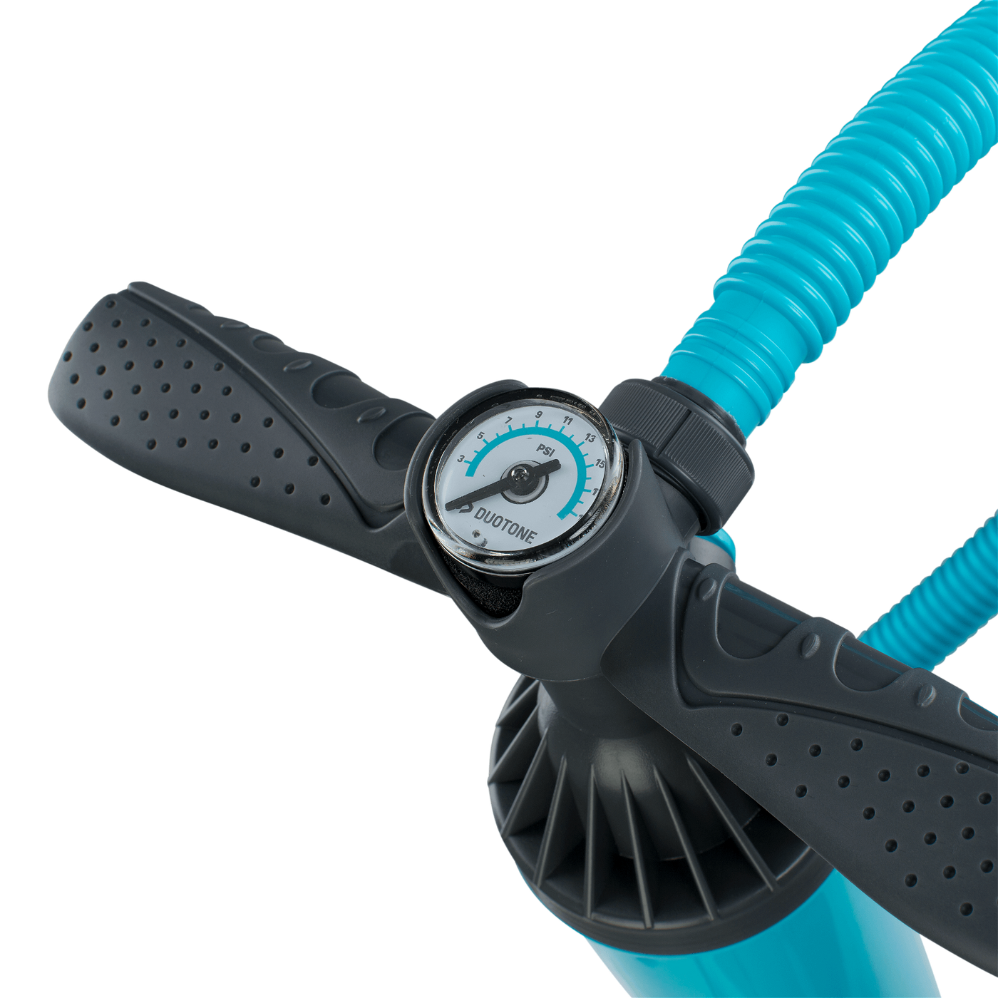 DUOTONE Pump Multi Duotone 2024-Duotone Kiteboarding-3.0-19.0 PSI-C50:grey-turquoise-44230-7062-9010583134352-Surf-store.com
