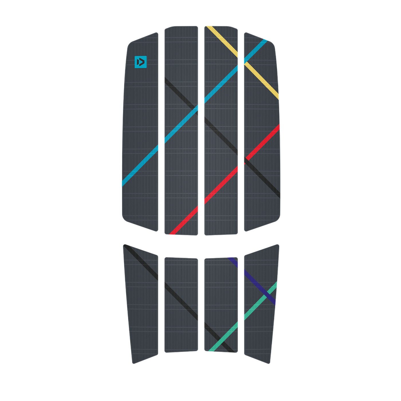 DUOTONE Traction Pad Team Front 2024-Duotone Kiteboarding-3mm-C57:dark-grey/blue-44230-8038-9010583133980-Surf-store.com