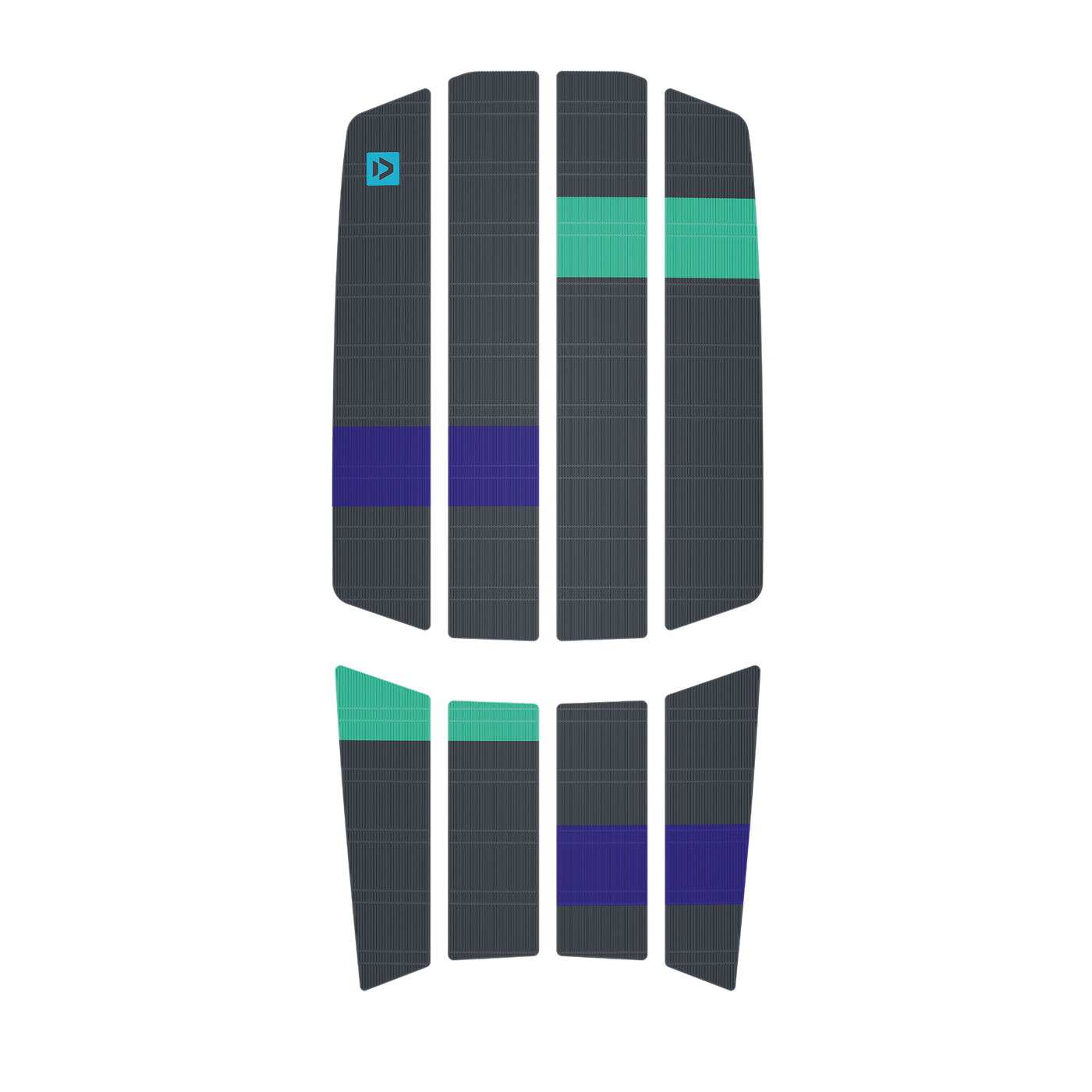 DUOTONE Traction Pad Team Front 2024-Duotone Kiteboarding-3mm-C57:dark-grey/blue-44230-8038-9010583133980-Surf-store.com