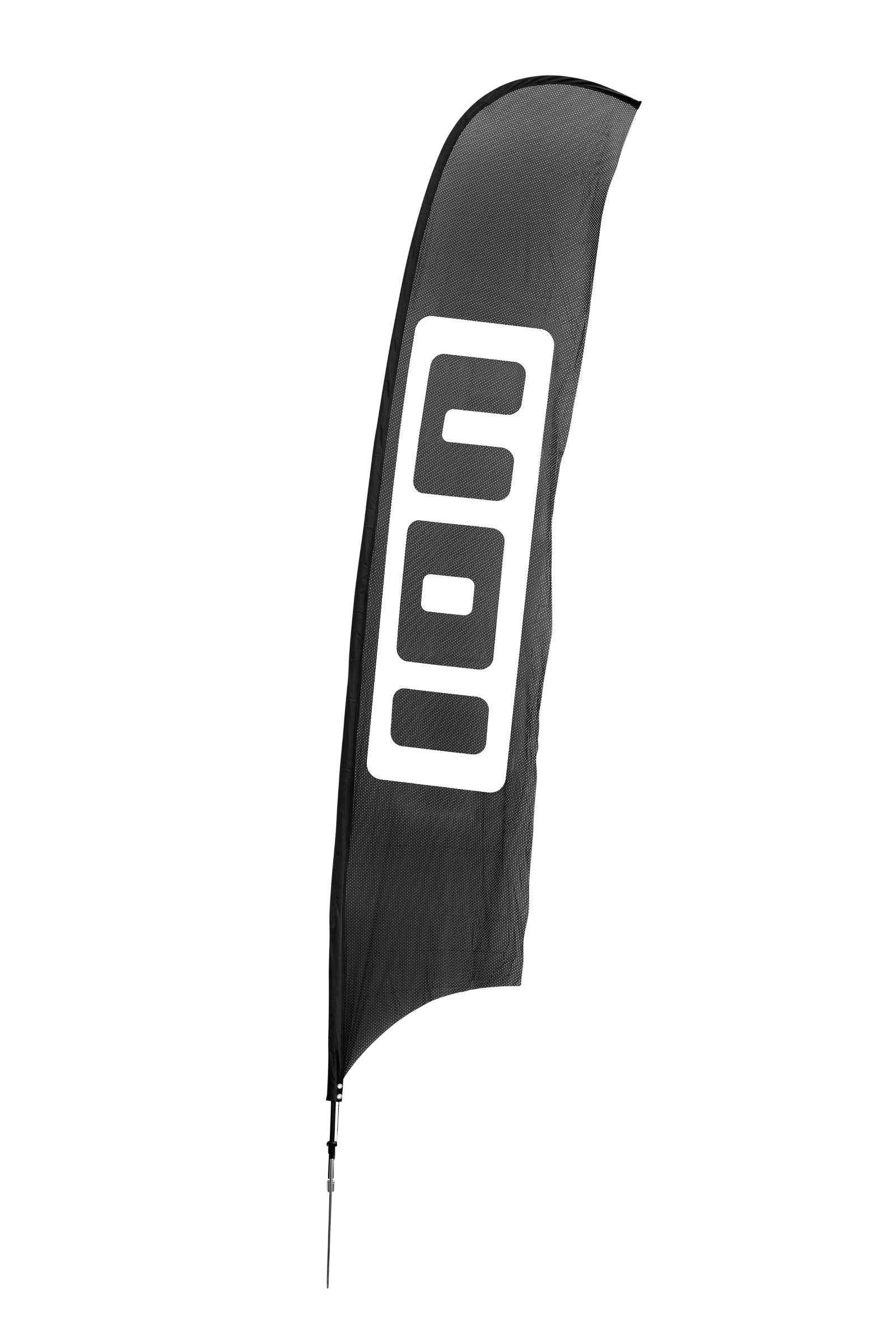 ION Beachflag incl. Pole&Foot 2024-ION Water-421x80-black/white-48400-8530-9008415488292-Surf-store.com