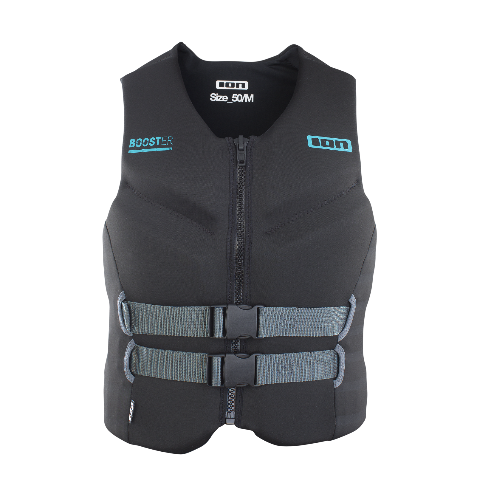 ION Booster Vest USCG Front Zip 2024-ION Water-L-Black-48212-4167-9008415982868-Surf-store.com